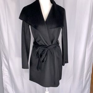 Tahari Ella Double Face Belted Wrap Coat
